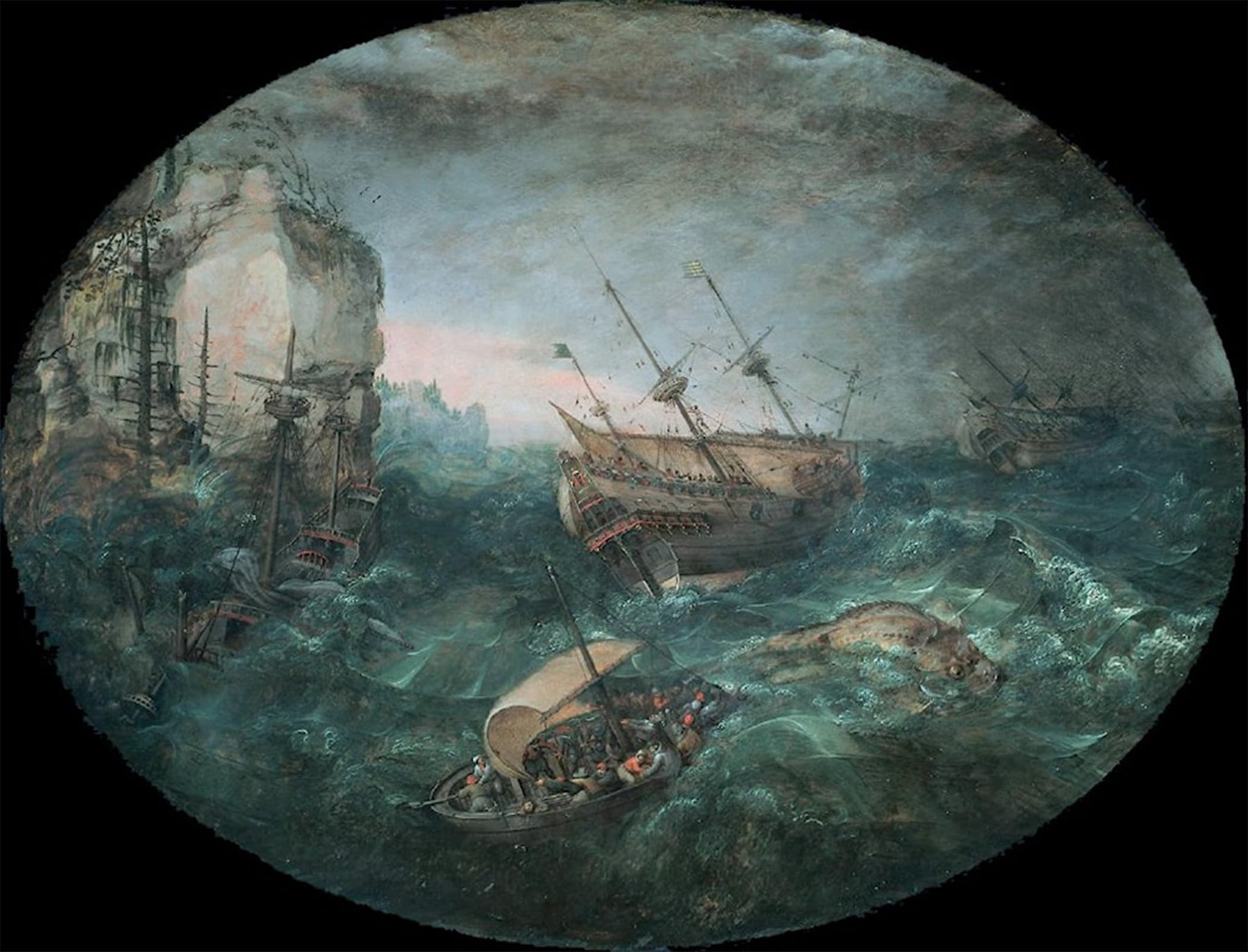 POSTERIIk Famous Modern Artwork Art Mural Shipwreck off a by Willaerts Oil Paintings Pictures for Home Decor 60x90cm