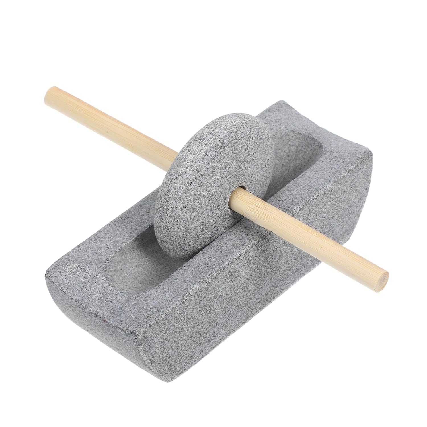 Zerodeko Manual Stone Pestle Tea Leaf and Spice Grinder Hand Crank Mill Small Hand Grinder for Kitchen Tea Grinding Stone Mill