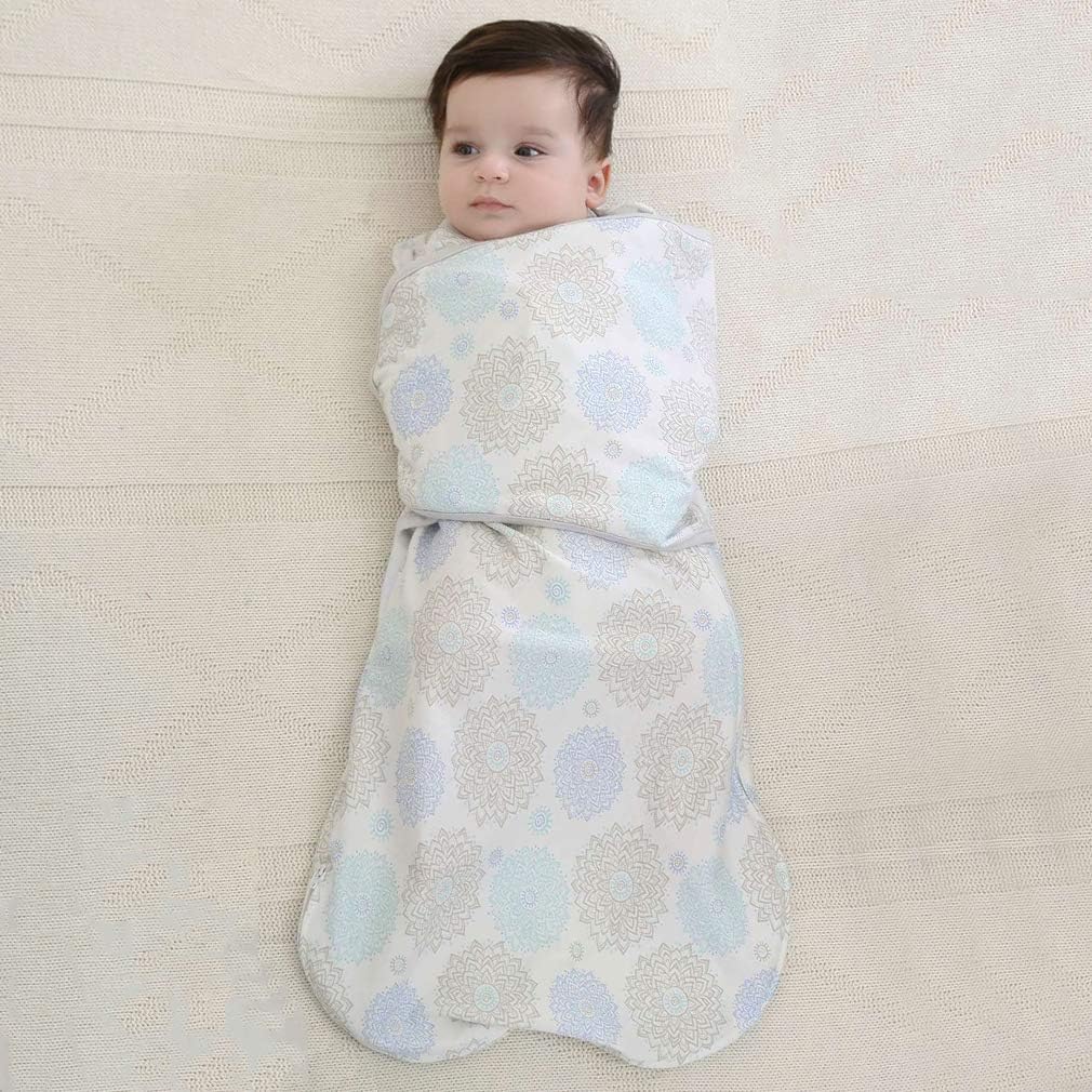 Baby Swaddle Sack, Adjustable for Startle Reflex, Cotton, 2-Way Zipper for Easy Diaper Changes, Swaddle Bag Swaddle Wrap for Babies 6-12 Months (Purple)