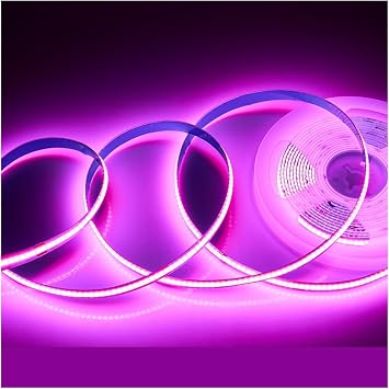 10 Meters COB Light Strip self-Adhesive 320D Low Voltage 12V24V Colored Light Monochrome 8mm KTV bar Atmosphere Light LED Soft Light Strip Size Purple Light 24V 8mm