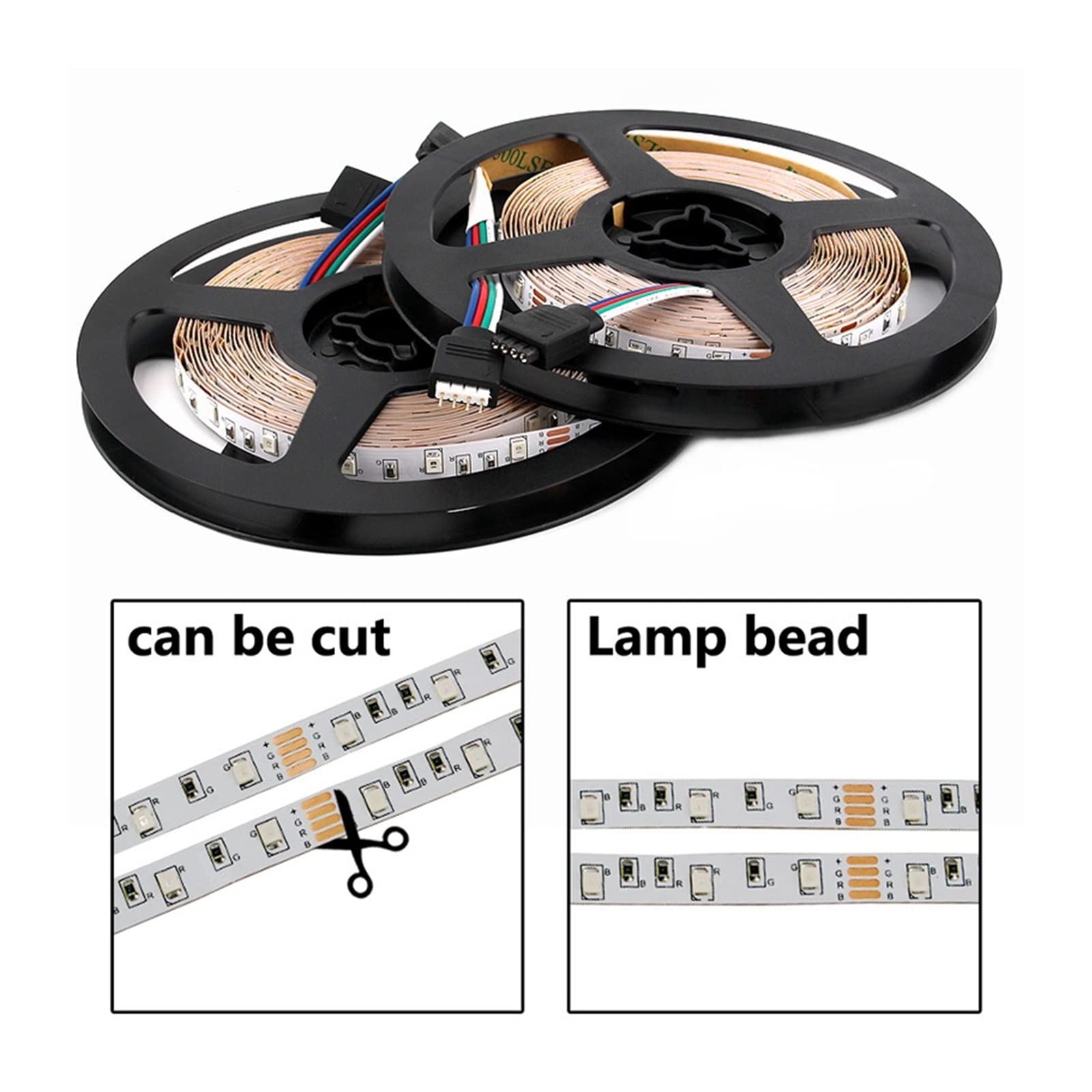 Taśma świetlna LED DC 12 V V 2835 RGB 5 m/rolka 12 V DC 60 LED/M RGB taśma LED taśma lampa dioda elastyczne podświetlenie telewizora (ciepła biel)