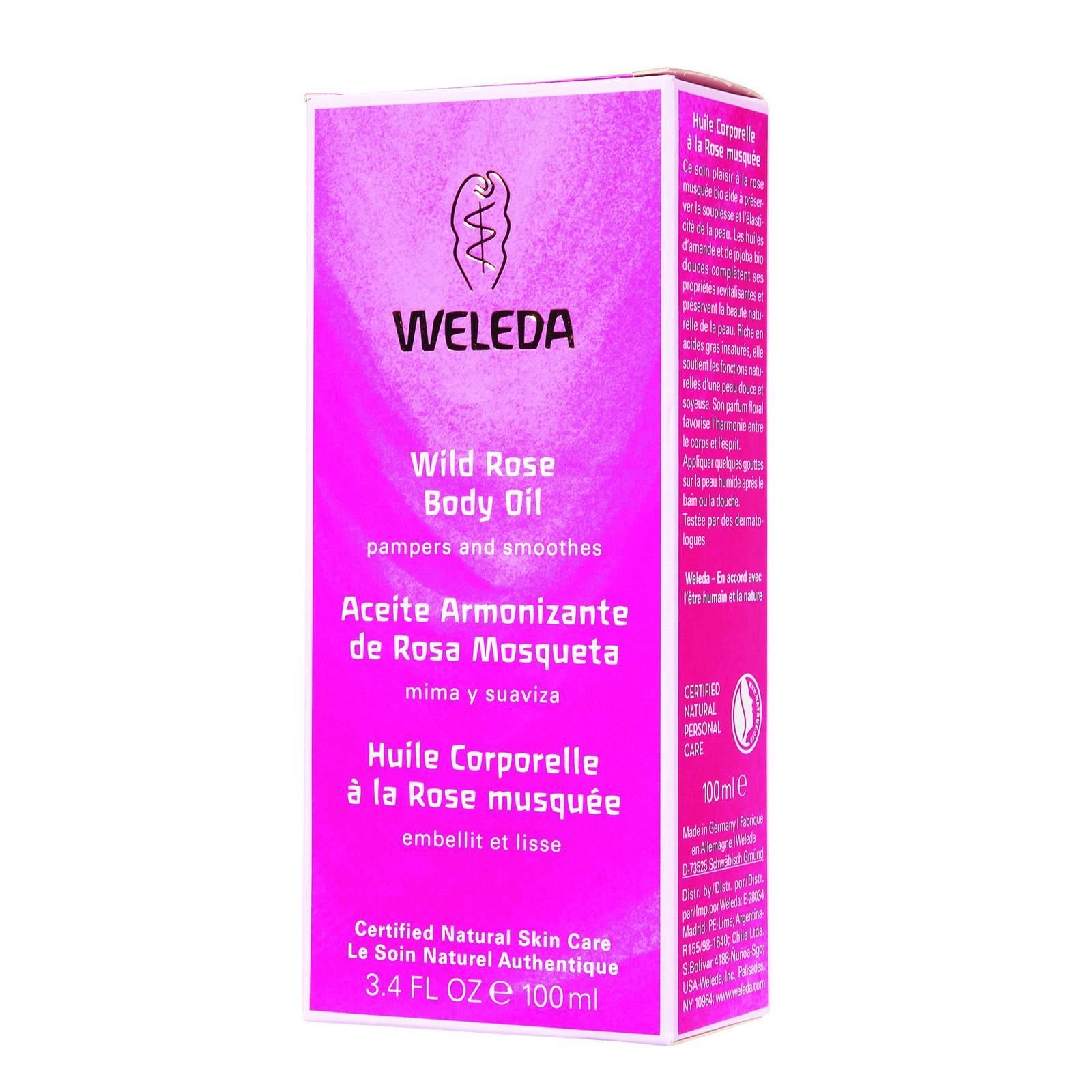 Weleda Huile de soin pour le corps - Rose sauvage - Huile de soin harmonisante