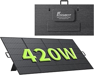 FOSSiBOT 420W Solar panel, Solarpanels Faltbar Solarmodul für F2400 F3600 Tragbare Powerstation, Photovoltaik Modul Solaranlage für Outdoor Garten Balkon Wohnwagen Camping