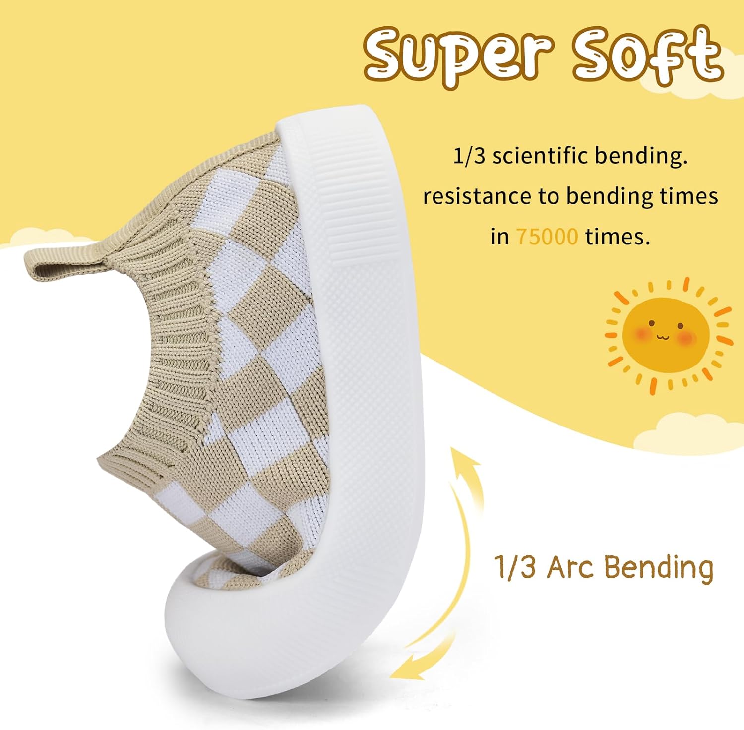 BACSAC Baby Toddler Unisex Infant Shoes Boys Girls Beige Mesh Breathable Non-Slip Soles 6-36 Months - Image 2