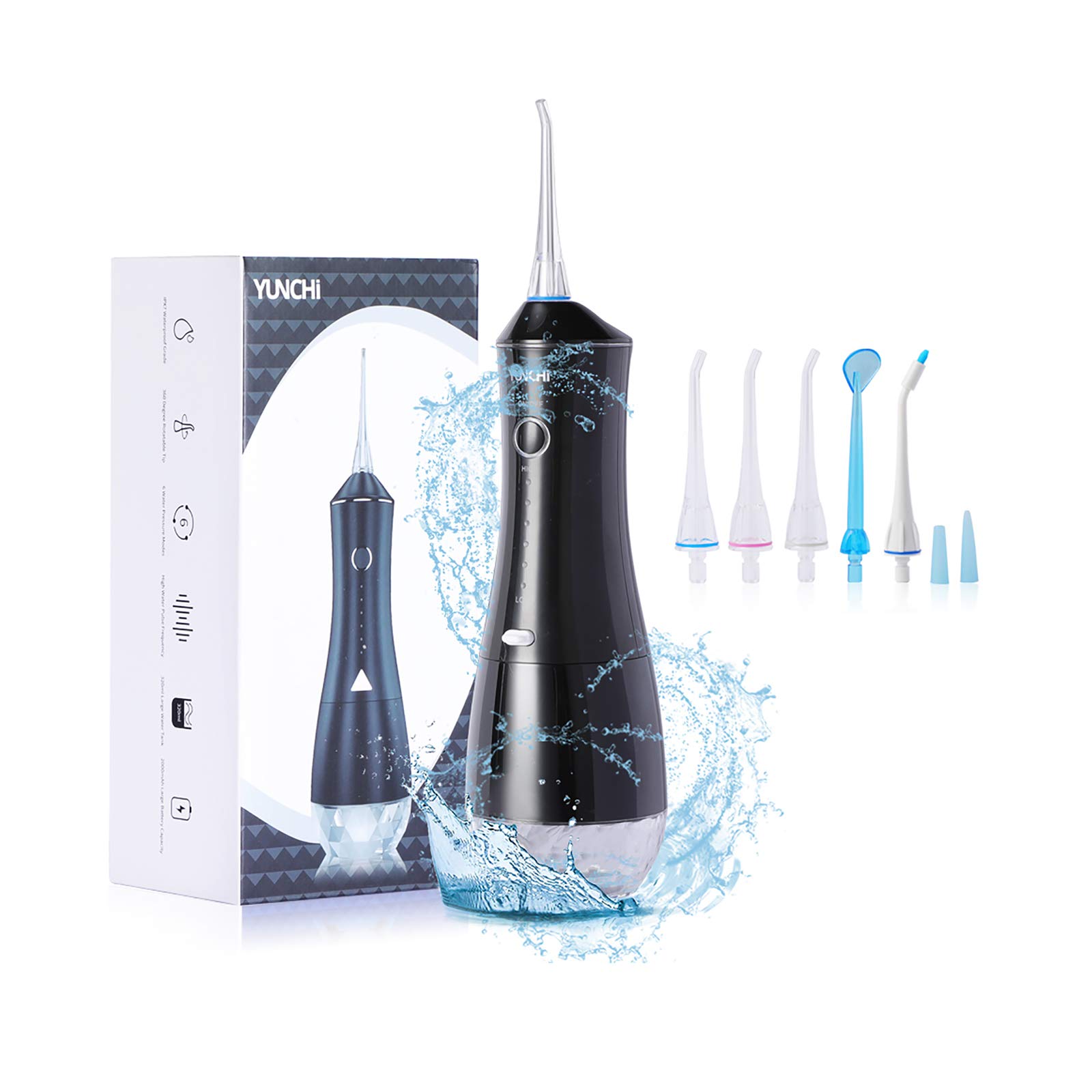 Buy Water Flossers for Teeth Cordless, YUNCHI 320ml Cordless Portable