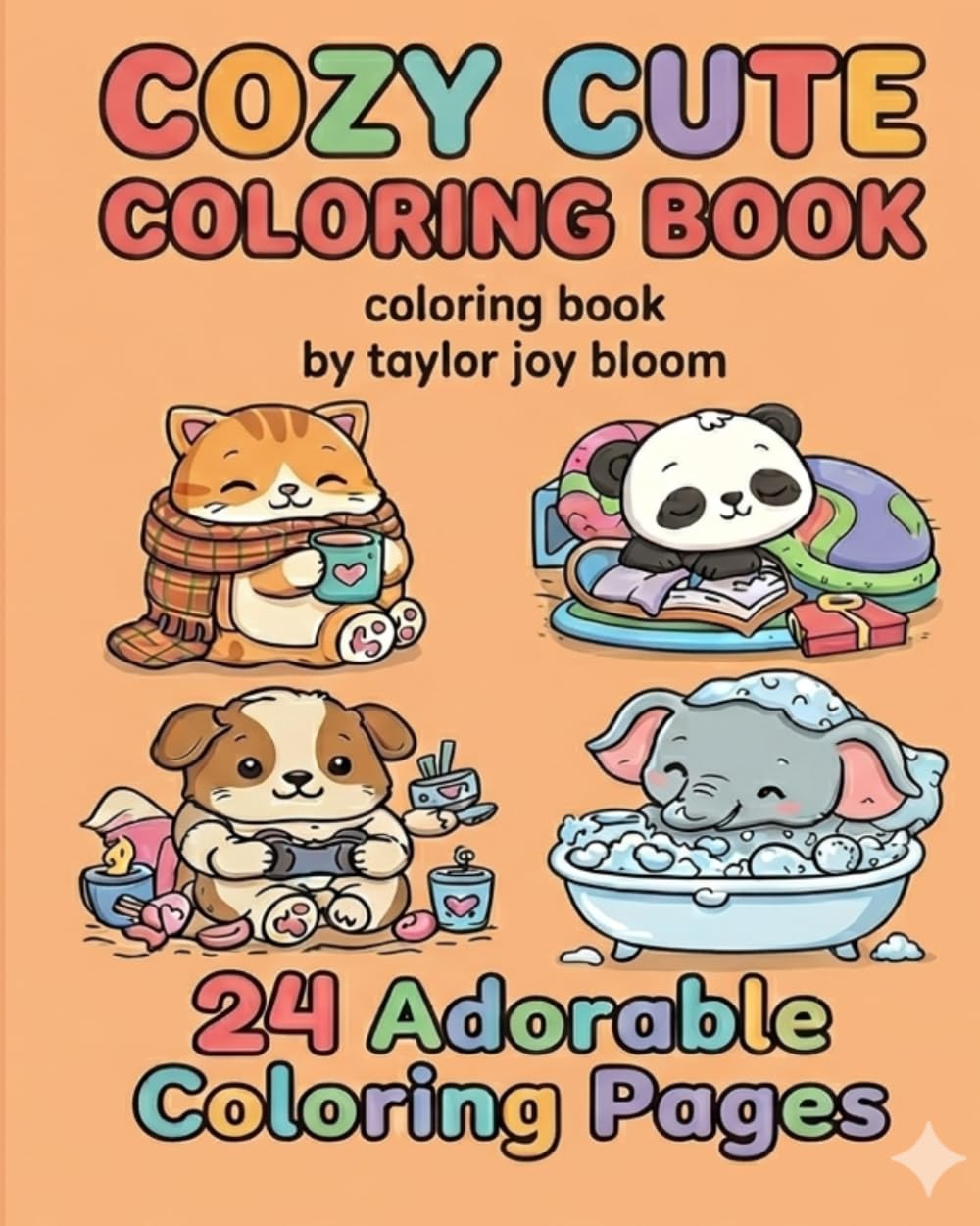 Cozy cute coloring book for children of all ages