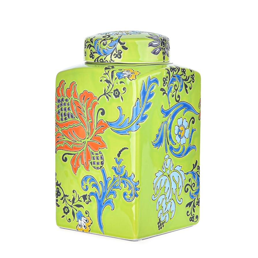 Amazon.com: Sungmor Decorative Ceramic Ginger Jar with Lid