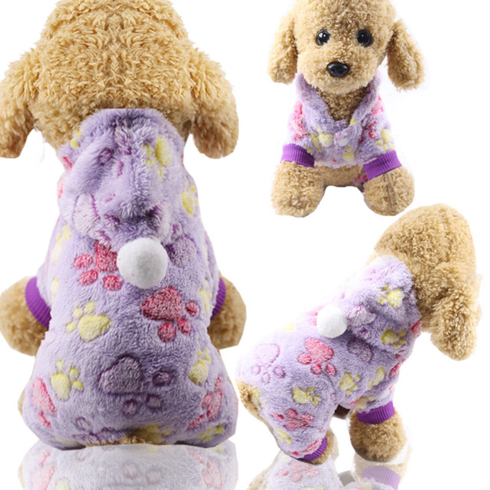 Vêtements pour chien d'hiver chauds en polaire taille XXL violet