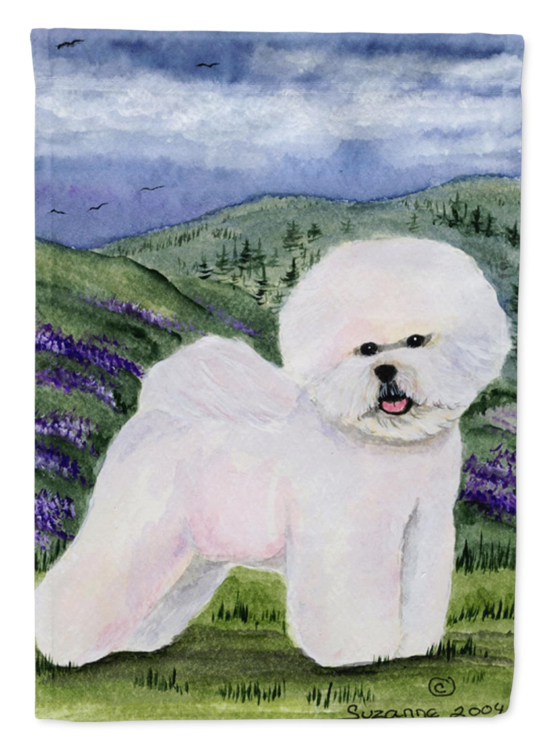 Bichon Frisé drapeau de jardin multicolore Caroline's Treasures SS8025GF