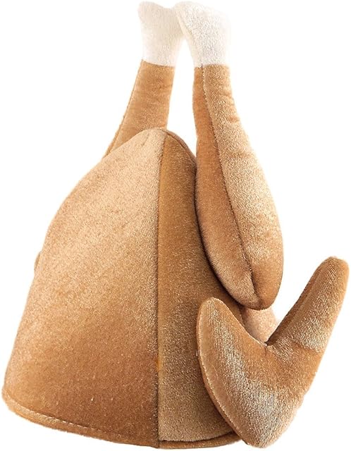 Henbrandt Christmas Turkey Soft 3D Hat Cooked Turkey Hat - Adult Size