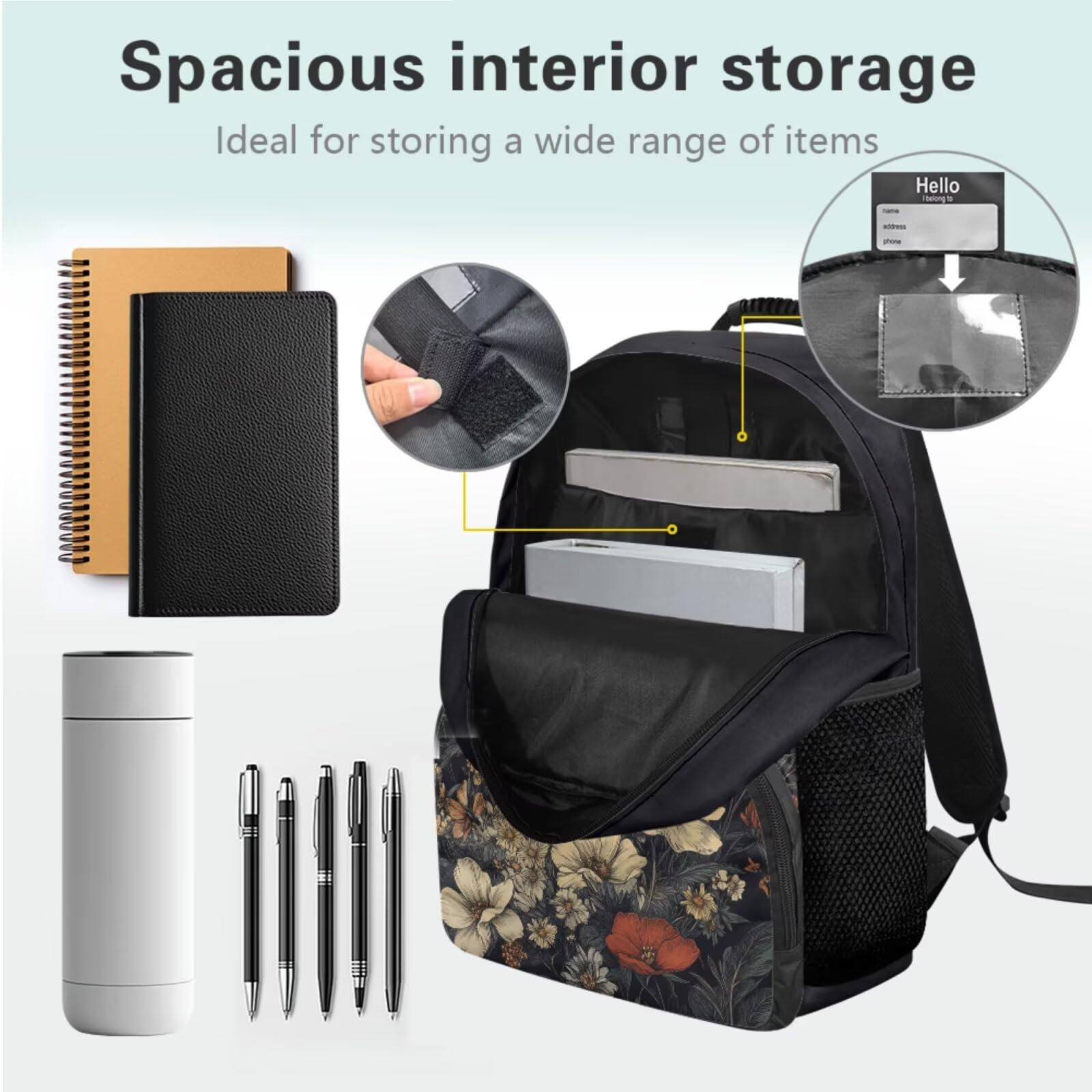 Dolyues Axolotl, set di 4 zaini, borsa per il pranzo per ragazze, astuccio per bambini, borsa per libri Kawaii di terza elementare, zaini per la scuola elementare, Farfalla Fiori Luna, Zaino daypack