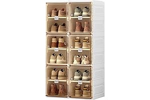 Shoe Organizer Storage Box - Dust-Free Portable Organizer for Closet