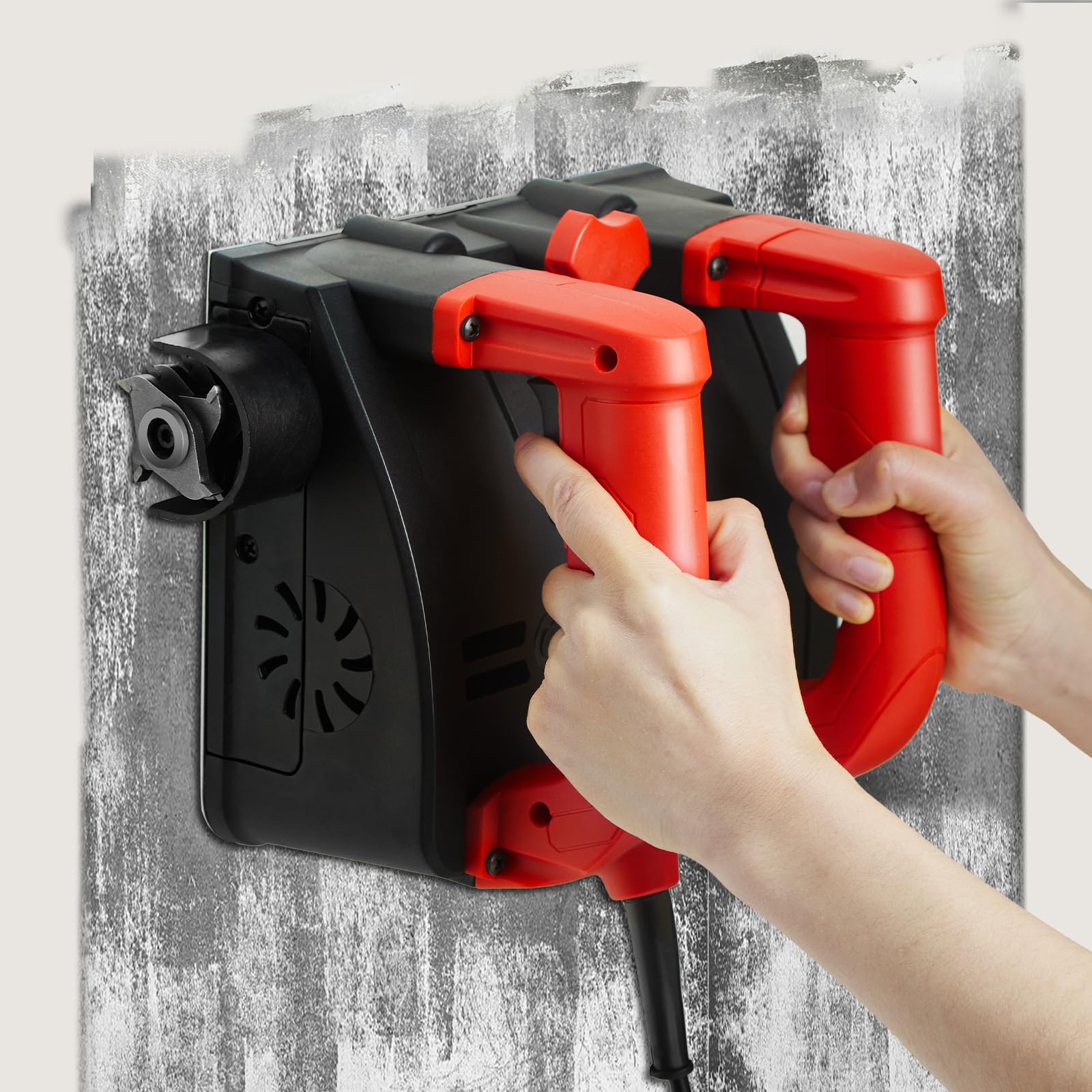 Cepilladora eléctrica de pared, raspador eléctrico de mano profesional, herramienta de eliminación de pintura roja y negra para preparación de superficies