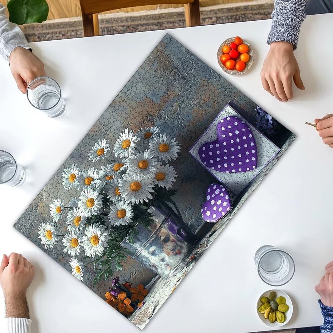 Puzzle 5000 elementów, stokrotki, puzzle dla dorosłych, drewniane puzzle
