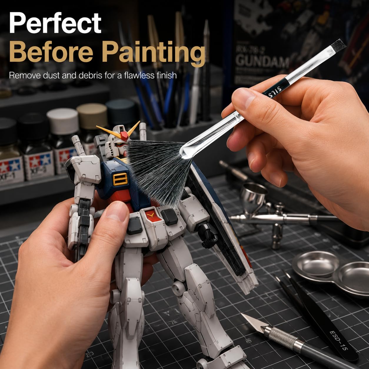 SILSTAR Anti Static Brush - Clean Models & Figures -13 SILSTAR Anti Static Brush - Clean Models & Figures -13