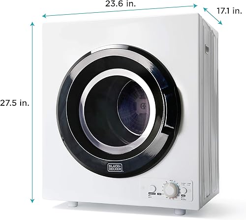 Miniatura 7 de BLACKDECKER BCED26 - Secadora portátil pequeña 4 modos volumen de carga 88 libras color blanco