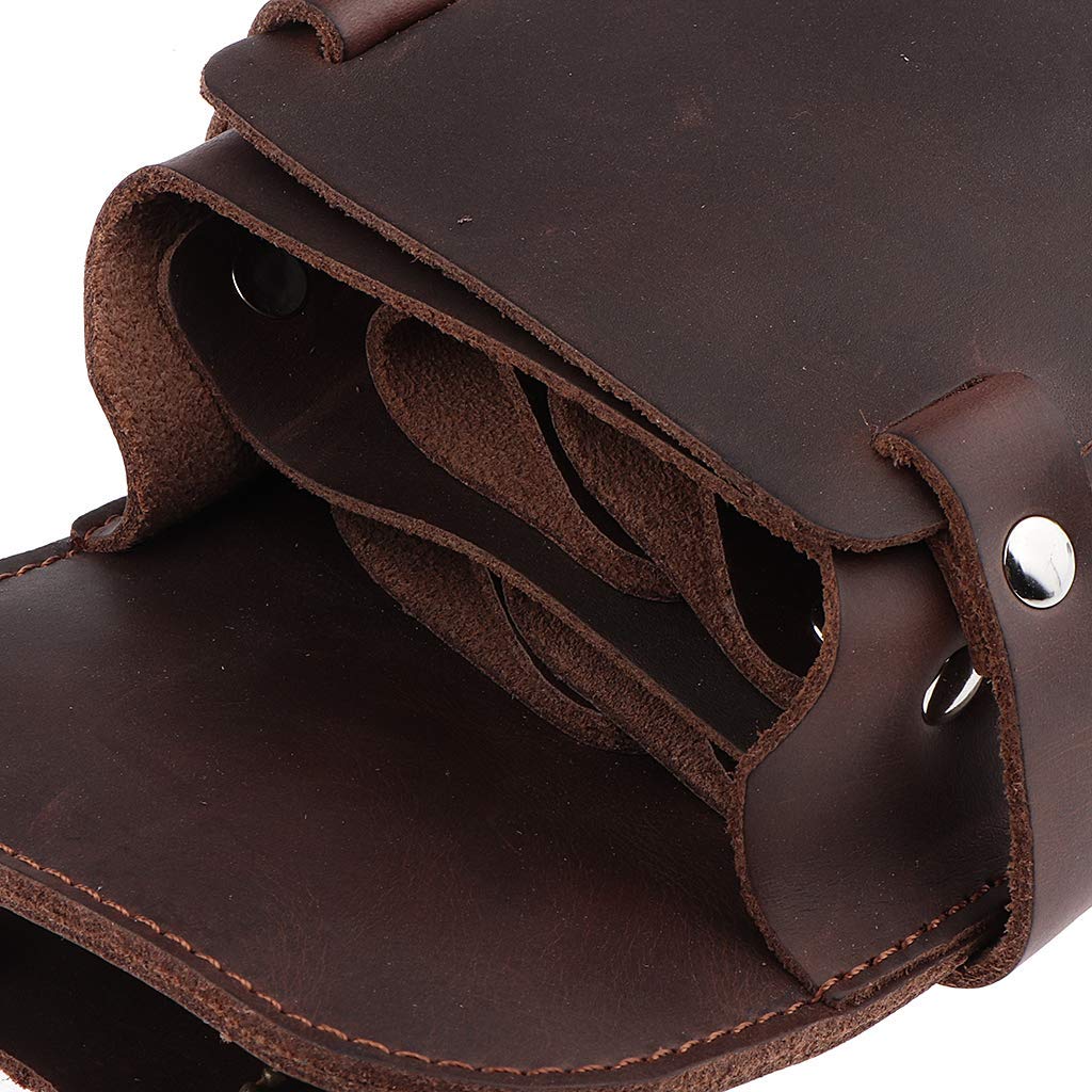 Friseur Scherentasche Werkzeugtasche Gürteltasche Friseursalon Werkzeug Tasche Organizer (Dunkelbraun)