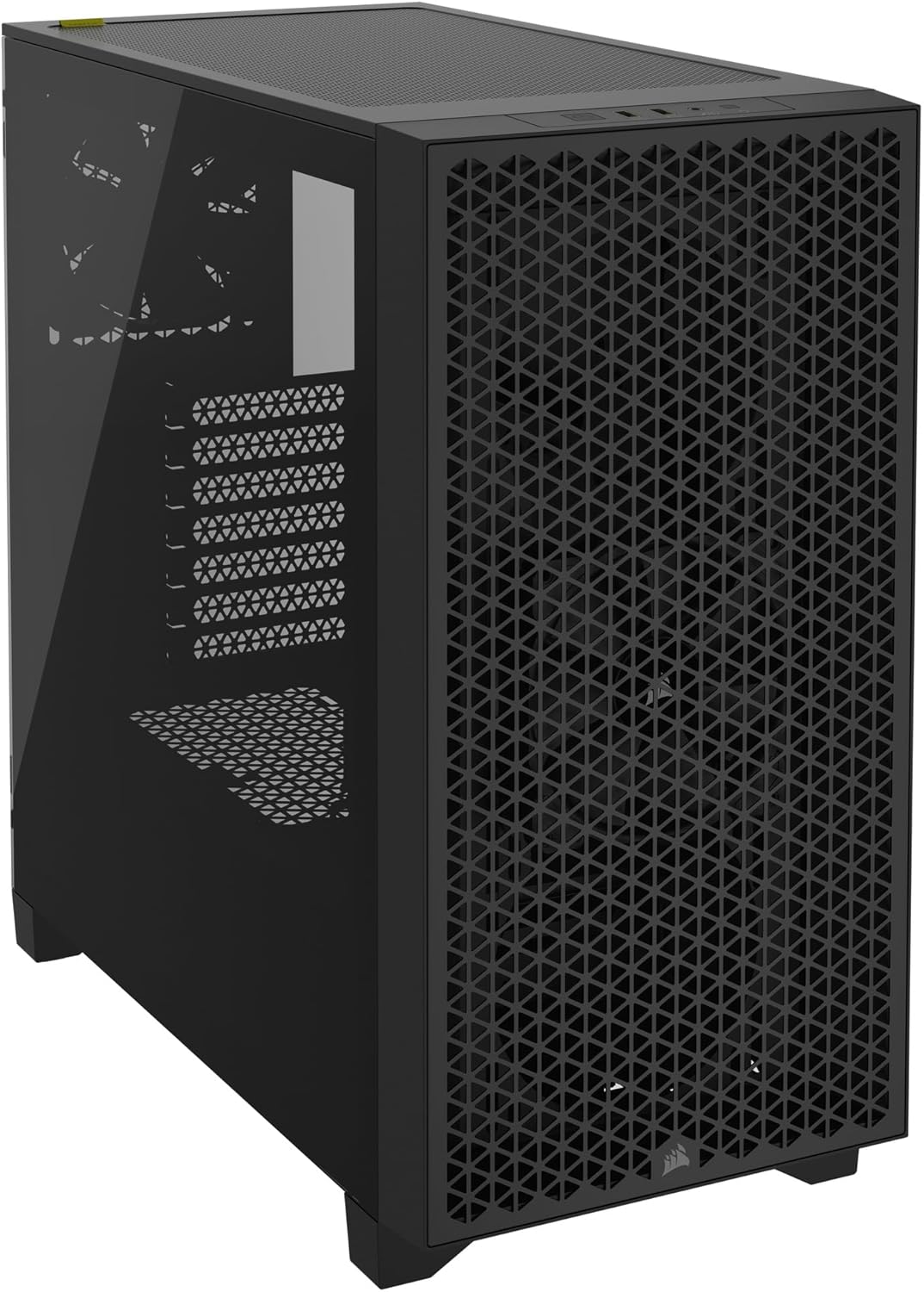 Caja para PC de torre media Corsair 3000D Airflow - Ventiladores de 3 pines - Compatibilidad con GPU de cuatro ranuras - Se adapta a ventiladores de hasta 8 x 120 mm - Diseño de alto flujo de aire - Negro