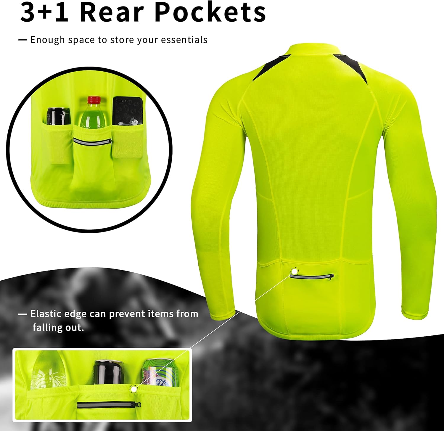 Cycling Jersey Men Bicycle Shirt Short and Long Sleeve MTB Road Biking Jersey with Pockets