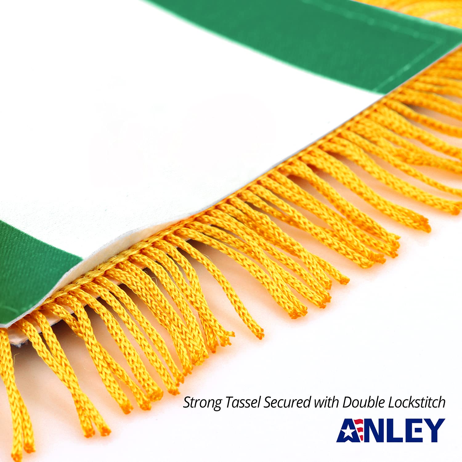 Anley 4 X 6 Inch Nigeria Fringy Window Hanging Flag, Mini Flag Banner & Car Rearview Mirror Décor, Fringed & Double Sided - Image 2