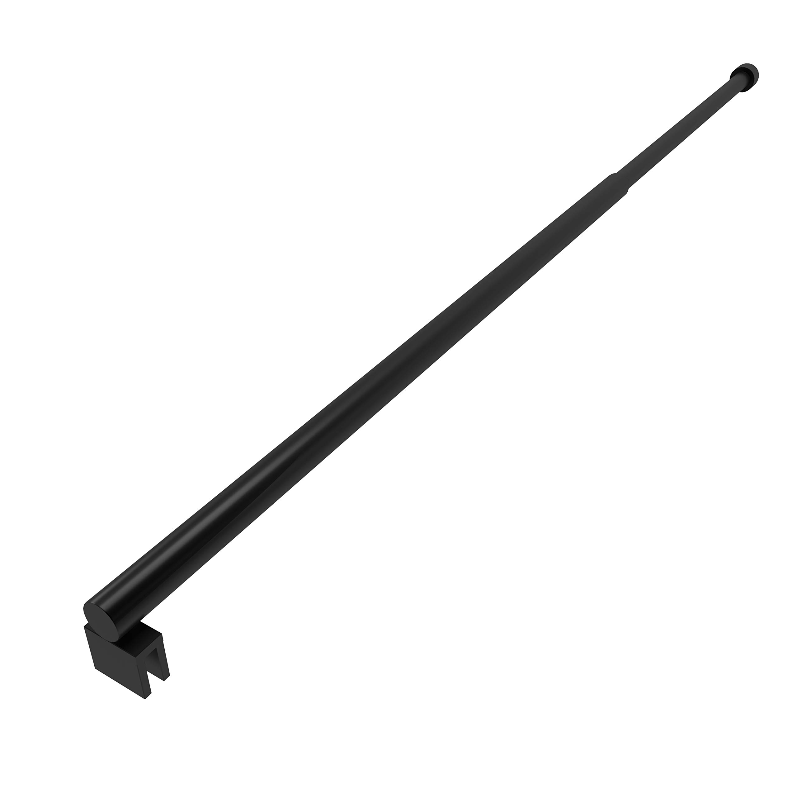 AURLANE Barre de Fixation Extensible 70-100cm Noir Mat pour Douche a l'italienne - Fixation Murale