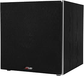 Polk Audio Subwoofer PSW10 25.4 cm alimentado por áudio doméstico – tecnologia de porta de alimentação, até 100 watts, graves grandes em design compacto, fácil configuração com home theater, Timbre