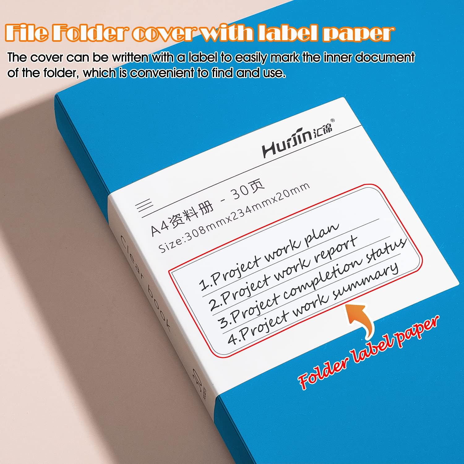 File Folders with 60-Pocket Business A4 Sheet Presentation Interstitial Filing Folders Organizer, Multiple Pages File Organizer for Certificates, Awards, Test Papers, Documents, Report (Blue) : Office Products