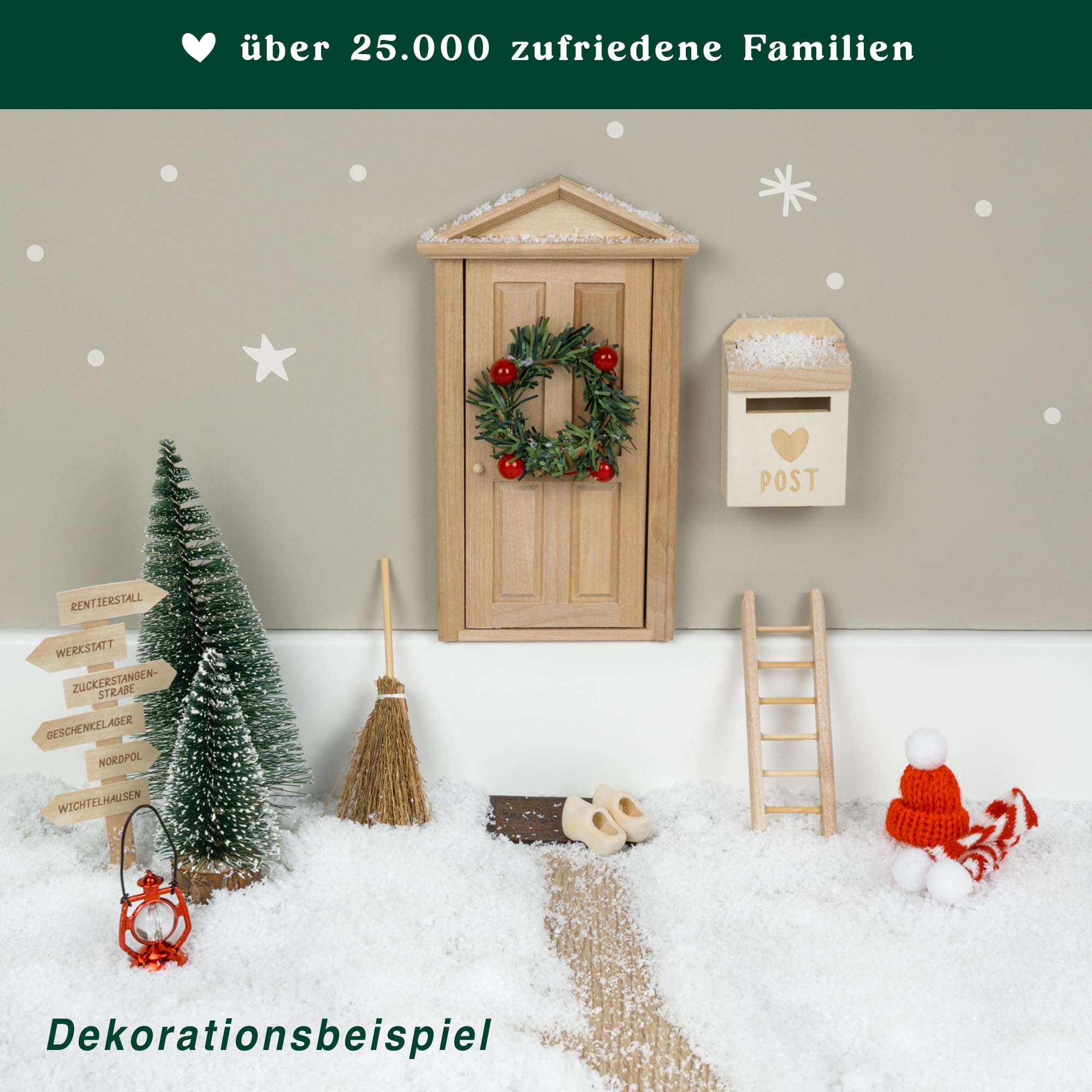 Wichtel accessoires, 17 stuks kabouteraccessoires badkamer kabouterdeur set Kerstmis poppenhuis accessoires decoratie, kerstkabouters kabouters wasset miniatuur badkameraccessoires met slippers eend