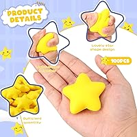 Vista 3 de Lenwen 100 bolas de estrés con forma de estrella a granel de 2 pulgadas de espuma mini estrella para aliviar el estrés para adolescentes y adultos