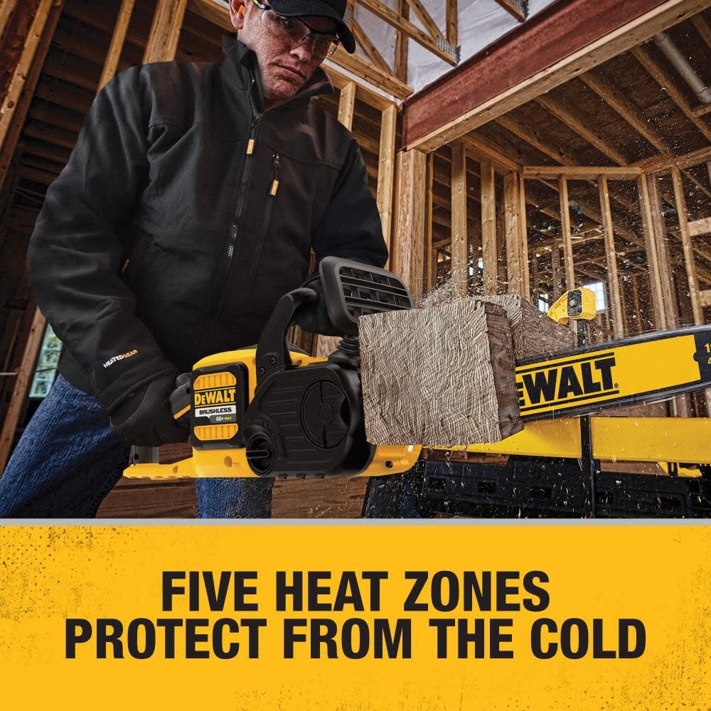 DEWALT Men's Heated Soft Shell Jacket Kit Black Large