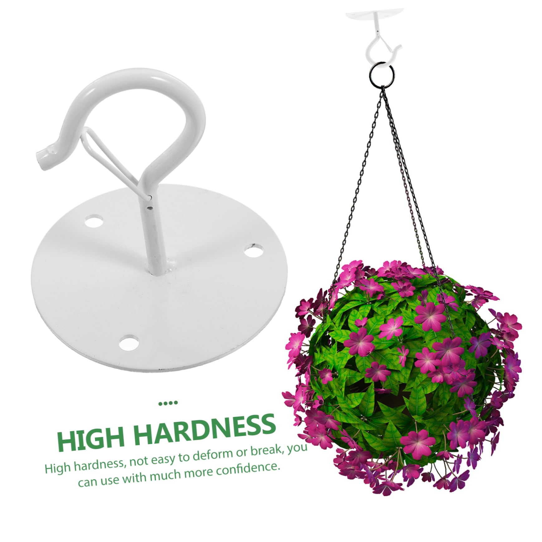 ibasenice 5 Ensembles Crochet Anti-chute Crochets Pour Plantes Suspendues En Plein Air Crochets Extérieurs Hooks De Plante En Plein Air Crochet De Plante Acier Carbone Blanche 2 Pièces * 5