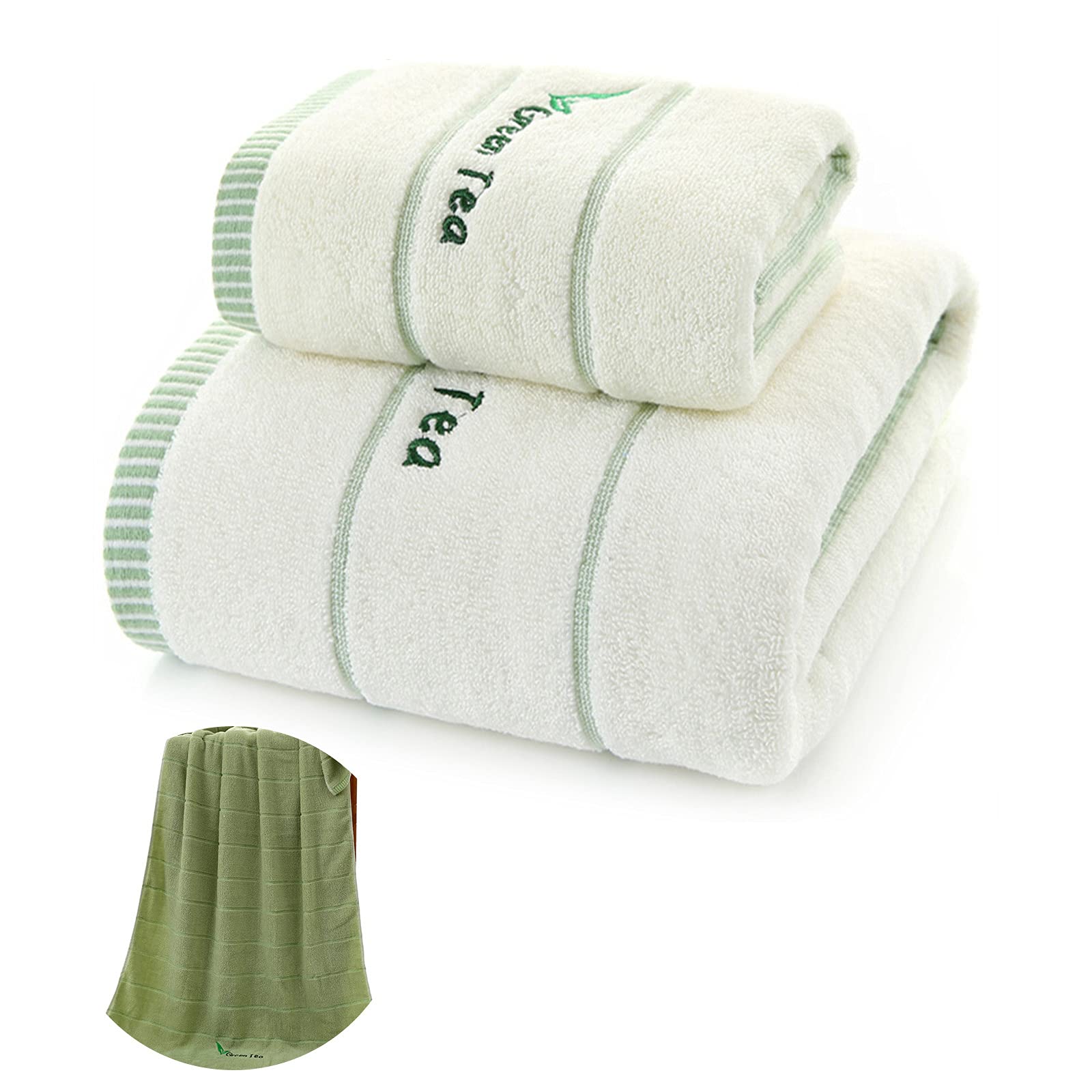 Serviette de bain anti humidité coton doux et gant contre peau irritée