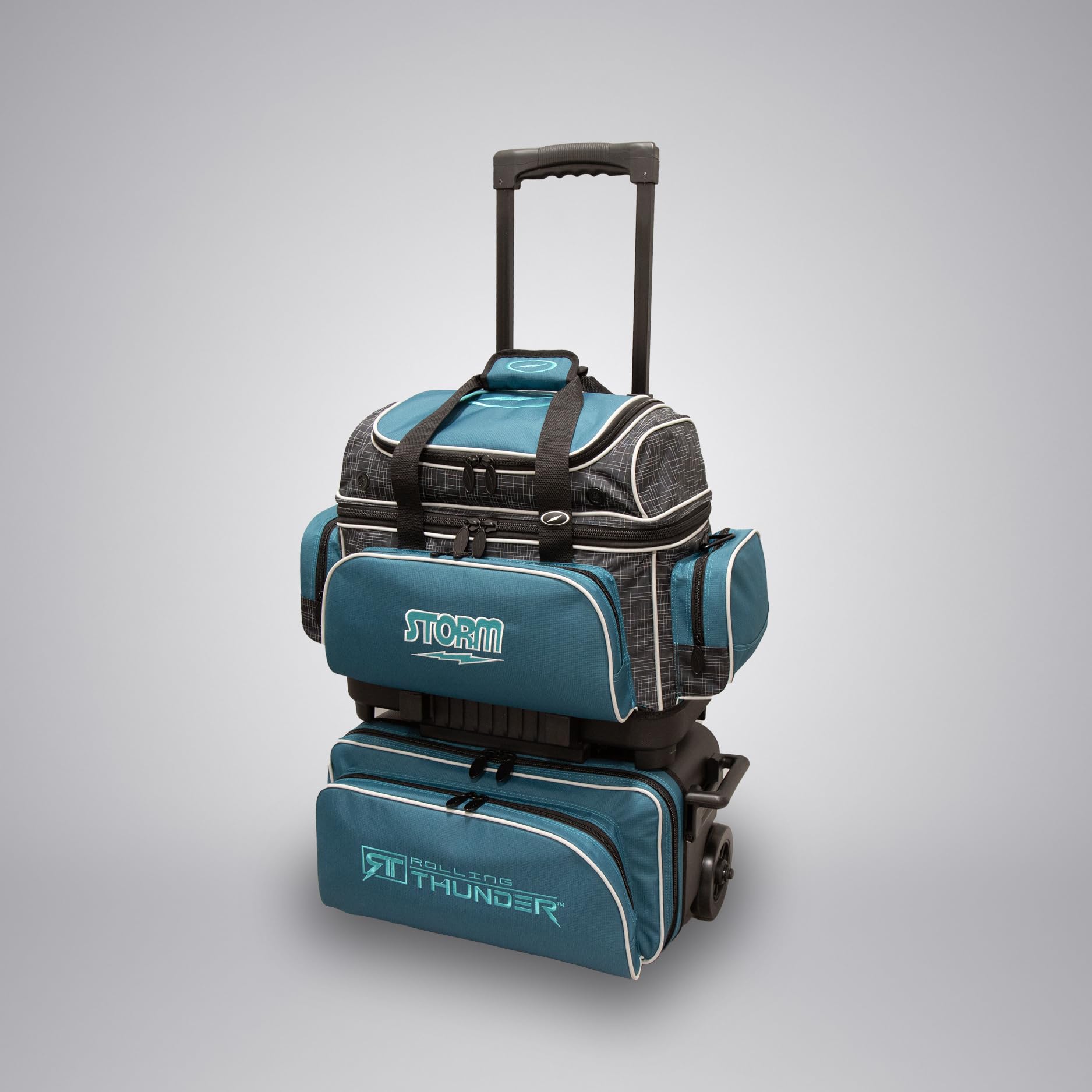 Storm 4 Ball Rolling Thunder Bowling Bag- Steel Blue/Black
