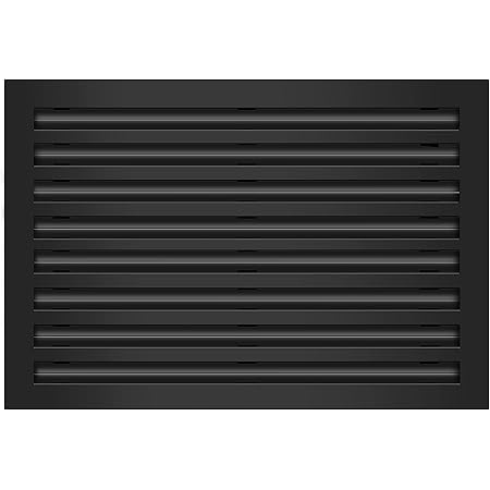 BUILDMART - 24x12 Modern AC Vent Cover - Decorative Black Aluminum Air - View #7