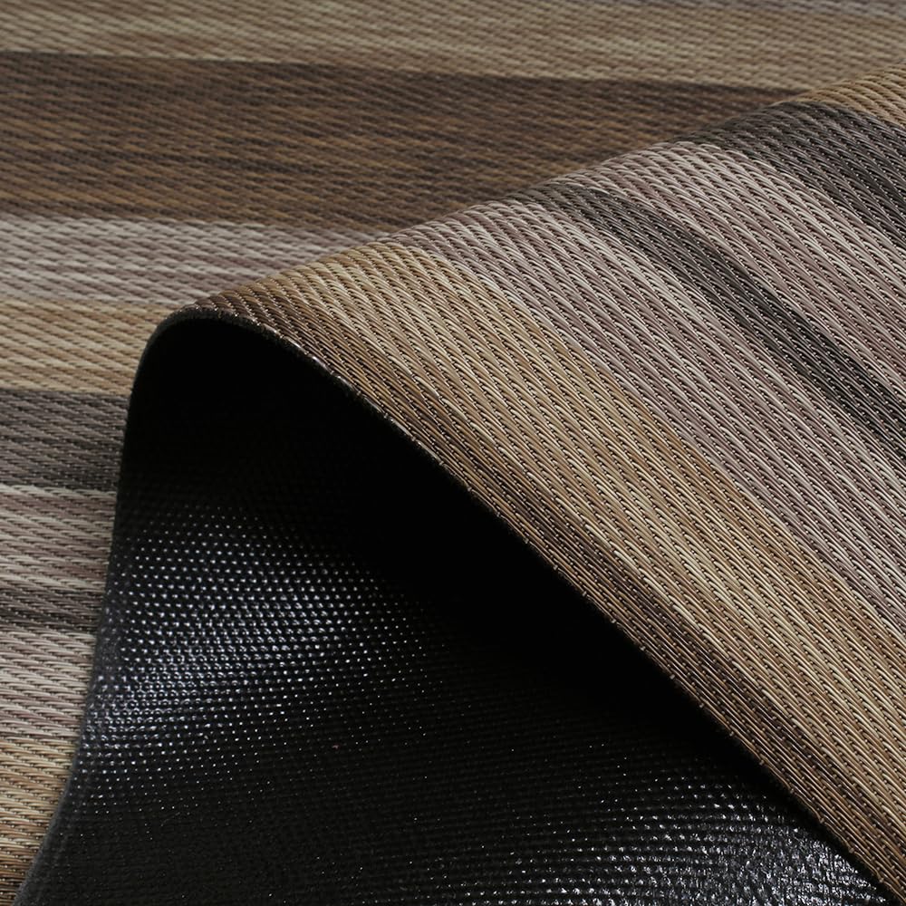 SaRani Tappeto Runner Moderno per Cucina e Corridoio, Impermeabile, Antimacchia, Passatoia con Fondo Antiscivolo (Righe Beige, 50x400 cm)
