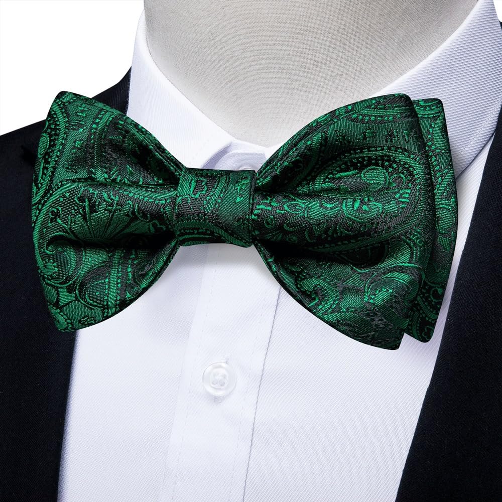 JFDBGU Papillon da Annodare Floreale Cravatta da Sposo for Matrimonio Nodi Gemelli Hanky