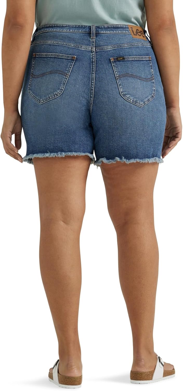 Lee Women's Plus Size Legendary Cut-Off Denim Short