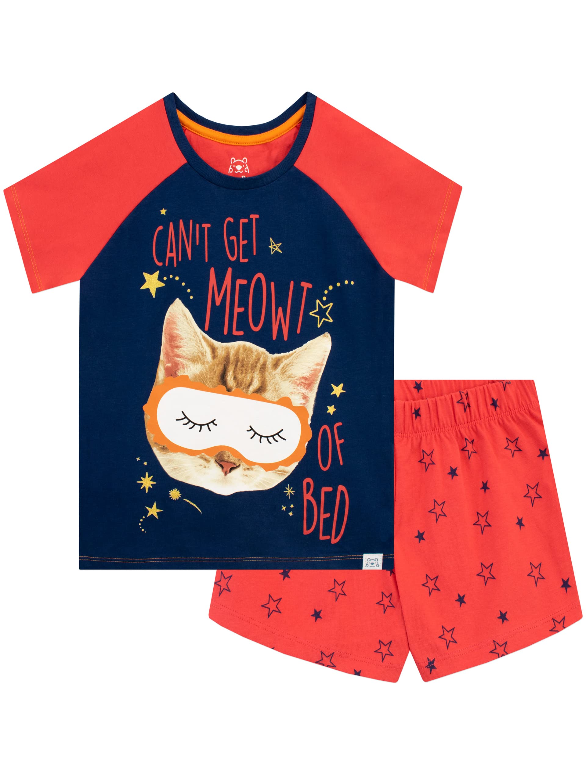 Harry Bear Girls Pyjamas Cat Multicoloured 7-8 Years