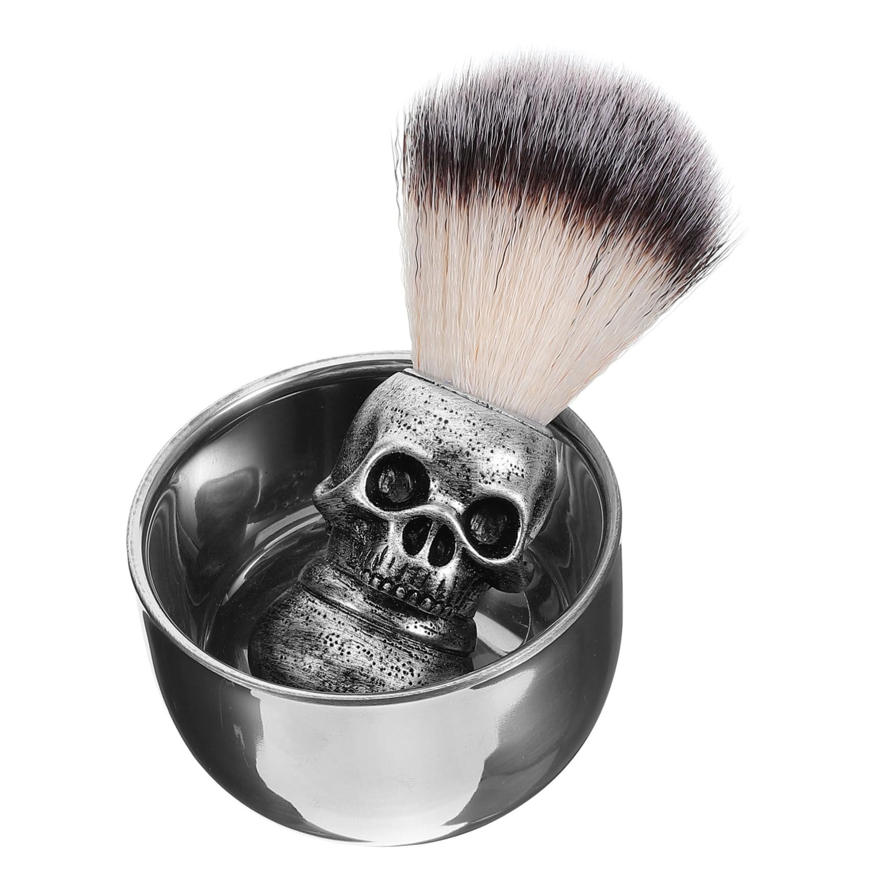 Ipetboom 4 Ensembles Ensemble D'outils De Toilettage Toilettes Homme Rasoir Gel Pour Trousse Brosse à à Raser Paysage Masculin Bol Pro Distributeur Silver Acier Inoxydable