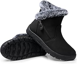SHIBEVER Winter Boots for Women Waterproof: Womens Snow Boots Warm - Ankle Fur Lined Booties - Insulated Winter Shoes