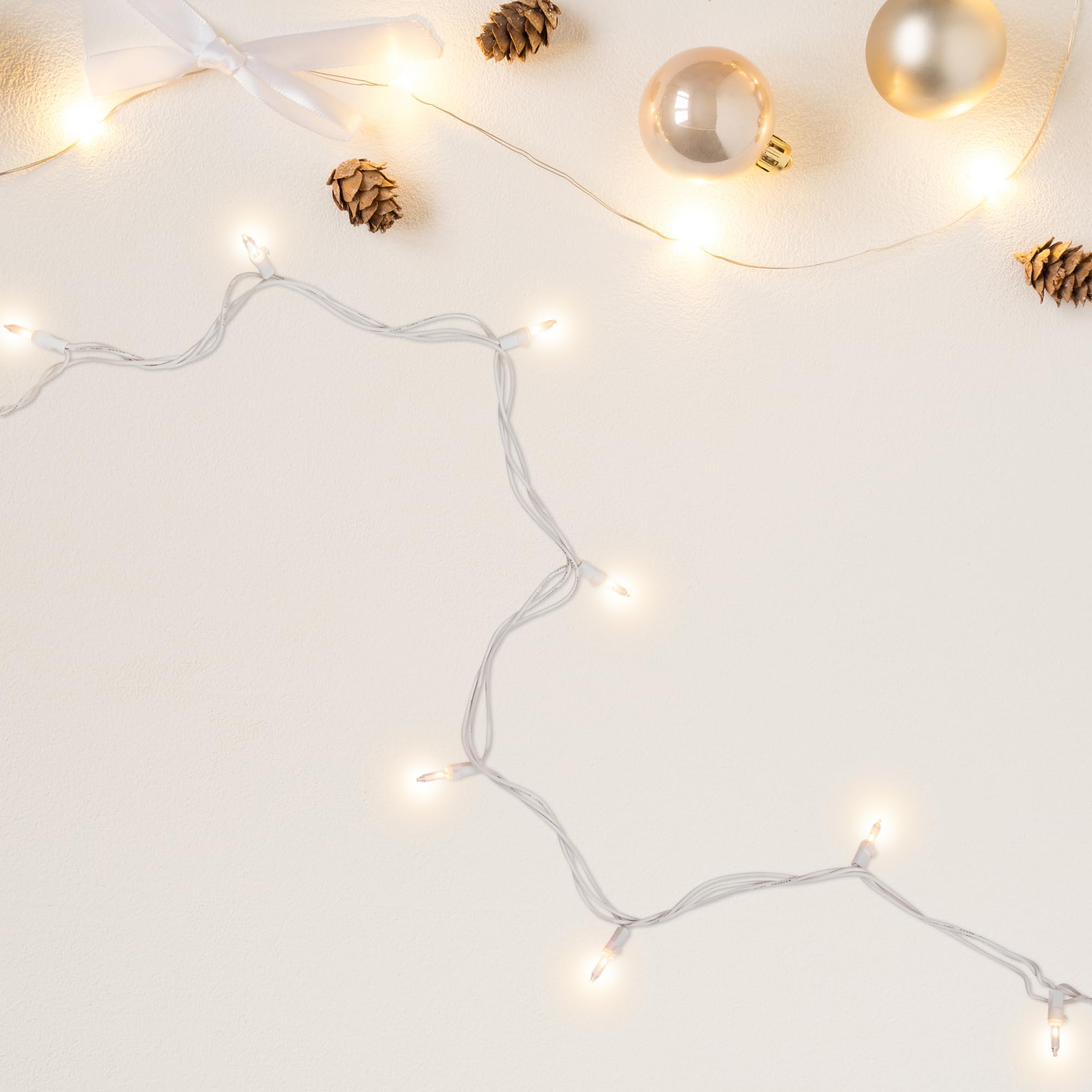 White Wire Clear Lights Fairy Lights 240 LED Cool White | We'll Make