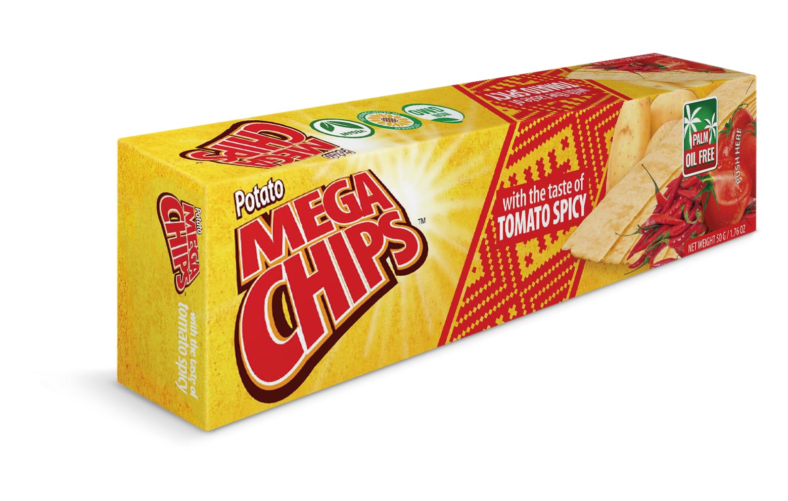 The Zapple Mega Chips Tomato Spicy Flavour - Strip Potato Chips