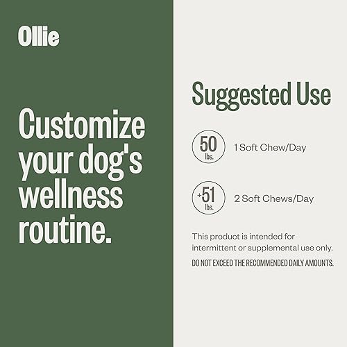 Miniatura 5 de Ollie Belly Rubs Dog Probiotic Chews - Probióticos para perros - Alivio del malestar estomacal del perro - Probióticos para perros Salud digestiva -