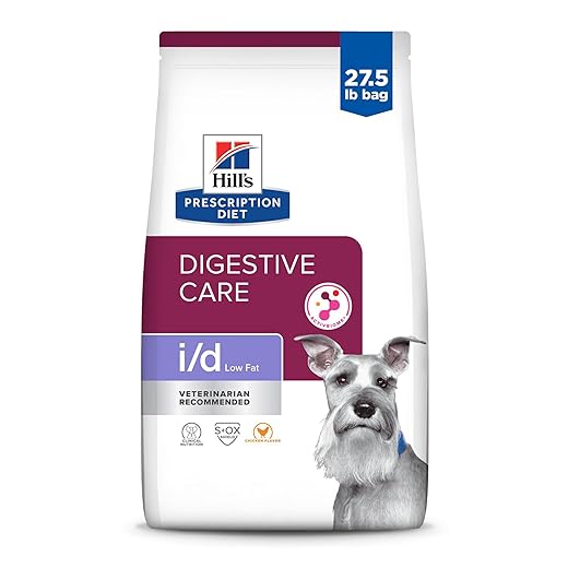 Hill's Prescription Diet i/d Low Fat Digestive Care Chicken Flavor Dry Dog Food, Veterinary Diet, 27.5 lb. Bag (Packaging May Vary)
