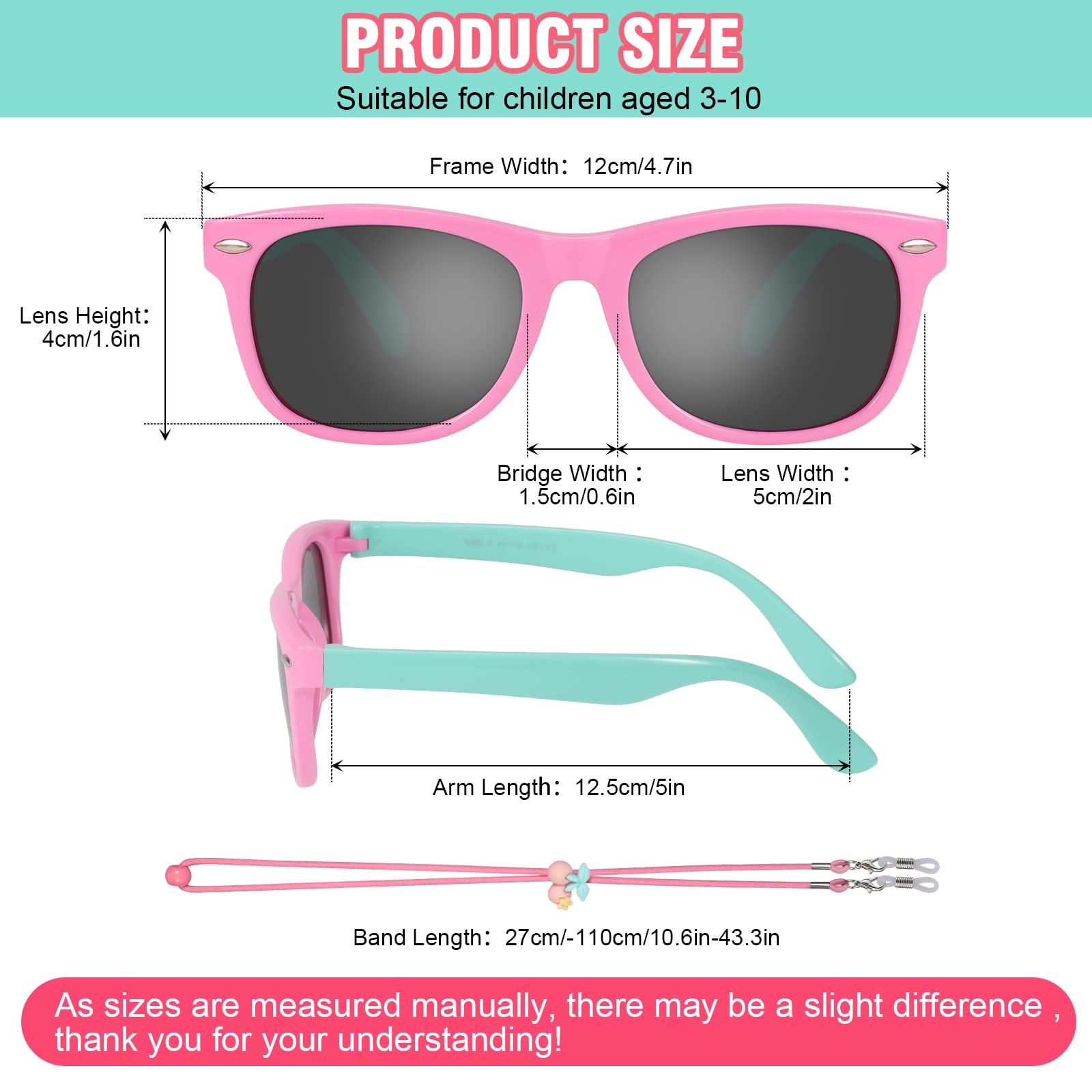 HIFOT Gafas de Sol Polarizadas para Bebé Niño y Niña UV400 Protección 3-12 Años