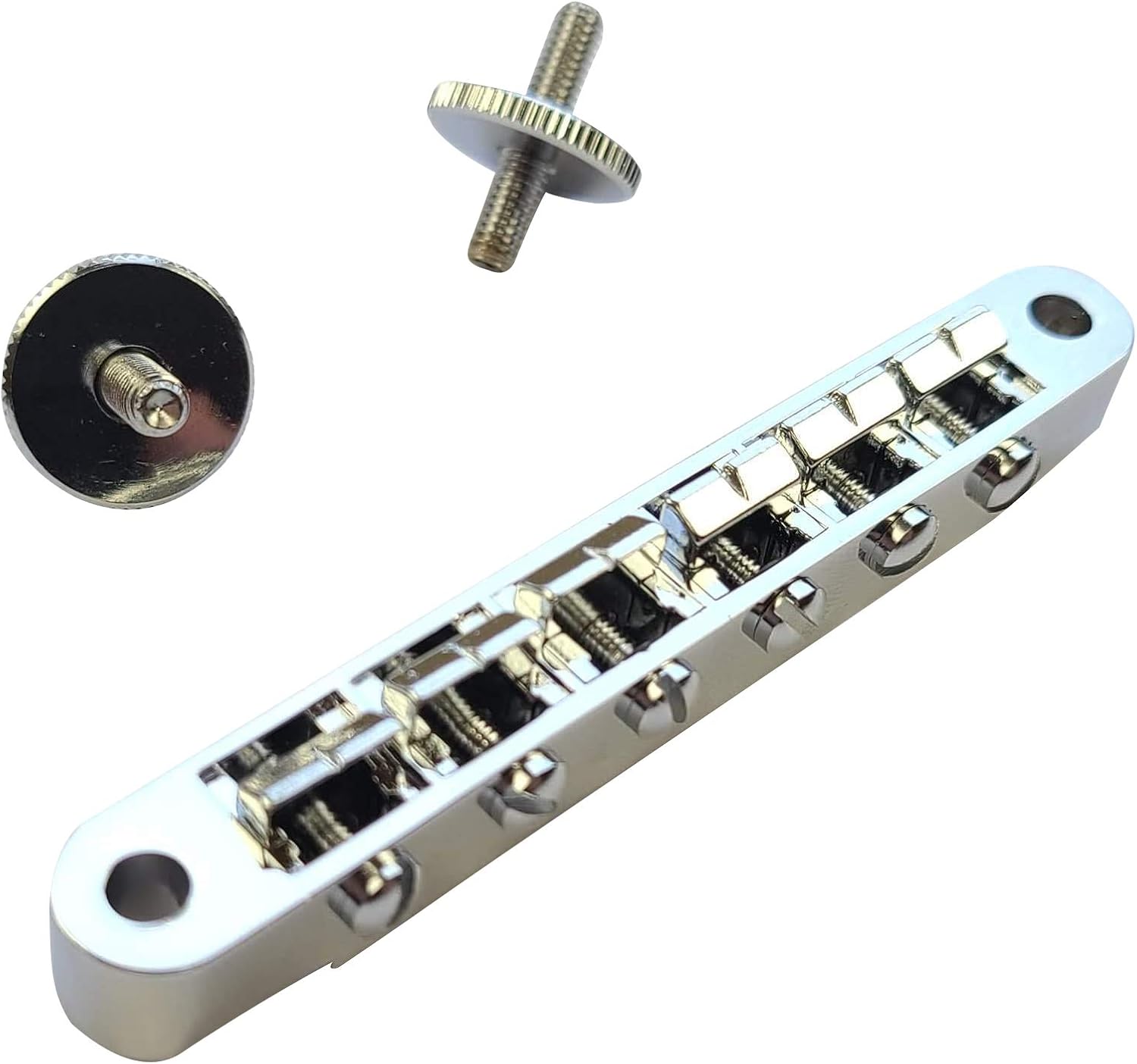 Wilkinson Tune-O-Matic Bridge w/ M4 Posts + Tailpiece Gibson Les Paul, Chrome