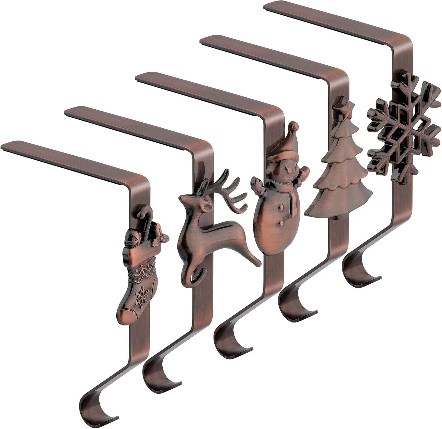 URATOT Pack of 5 Christmas Stocking Holders Mantel Stocking