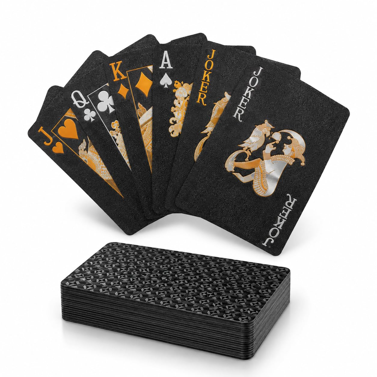 MageJoy Black Playing Cards, Waterproof Poker Cards for Game Night