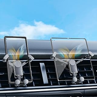 Z Fold 4 Car Mount [for Thick Case] Vent Fold 4 Car Mount Aluminum,Universal Gravity Z Fold 5 Car Mount for Samsung Galaxy Z Fold 5 4 3 2 Google Pixel Fold iPhone 14 13 Pro Max -Black