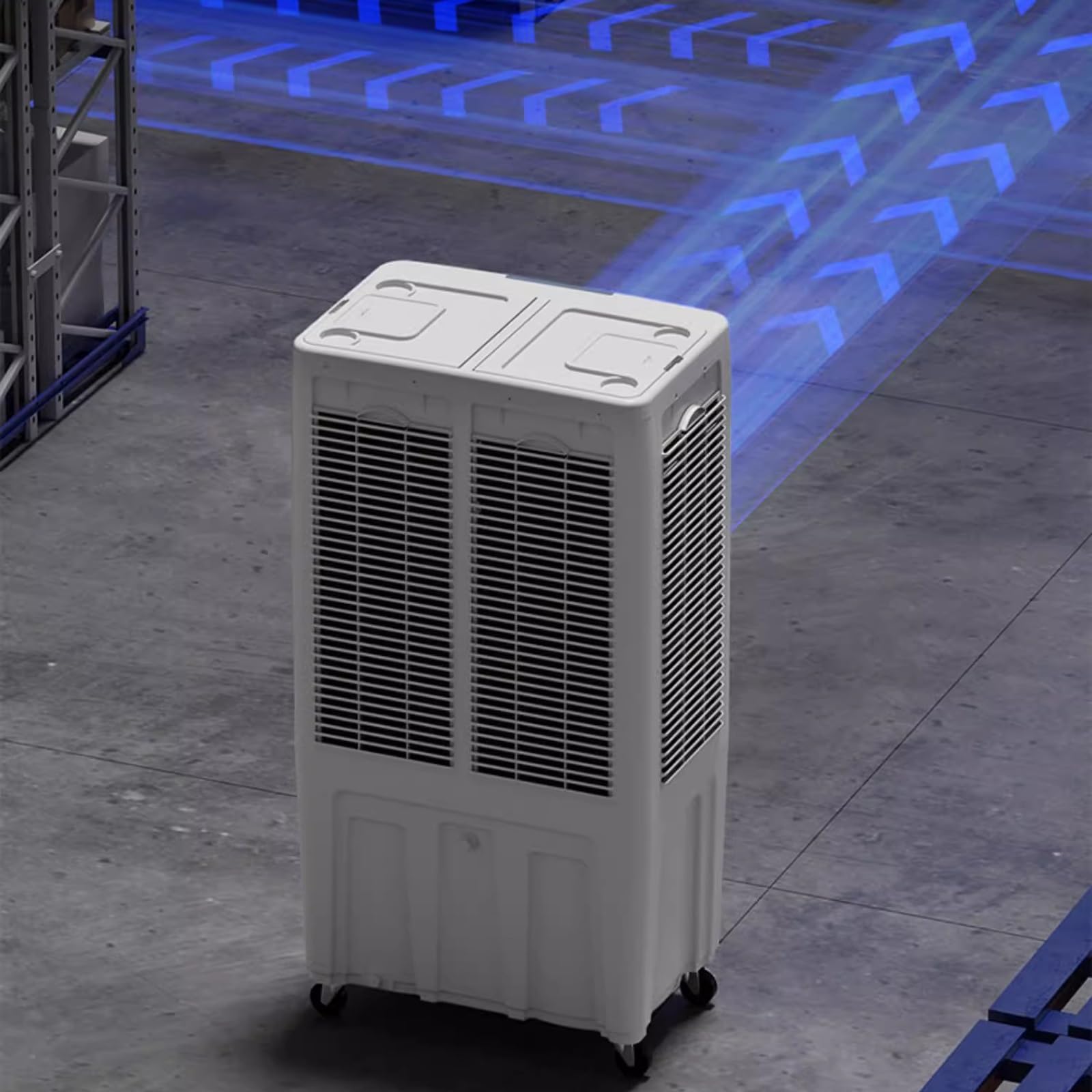 Genérico Ventilador Industrial para Aire Acondicionado, Enfriador Grande, Ventilador portátil Comercial refrigerado por Agua para el hogar, Garaje, Gimnasio y Oficina.